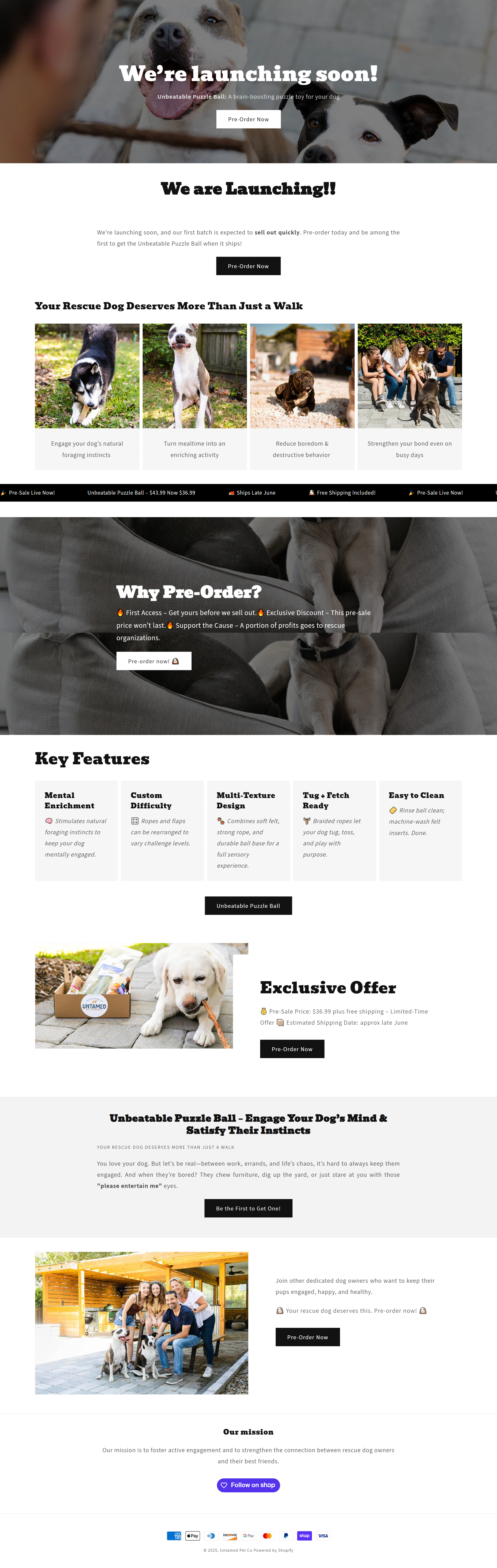 Shopify Store (untamedpetcompany.com) branding design dropshipping e commerce ecommerce design illustration online store setup pet products ecommerce pre launch campaign pre order setup product launch project managment shopify shopify apps integration shopify development shopify expert shopify store shopify theme ui