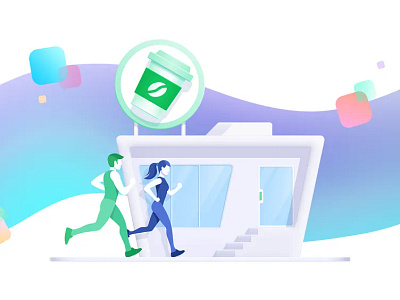 Fit for bucks app onboarding activity tracker apple watch drylikov fit fitness app gradient illustration ios iphone mobile onboarding run running screen step ui ux watch