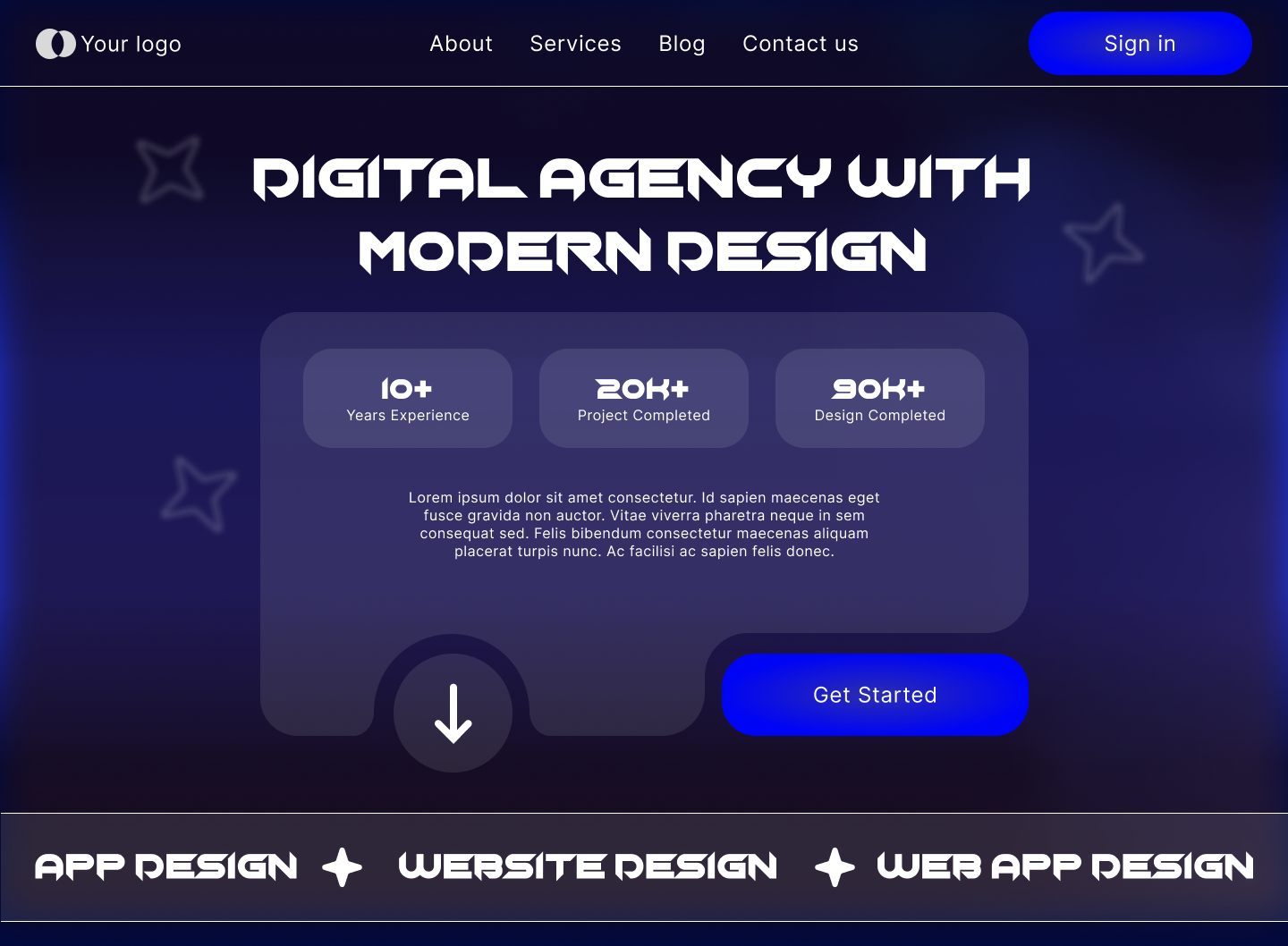 Example of Landing Page UI Design In Figma 2025