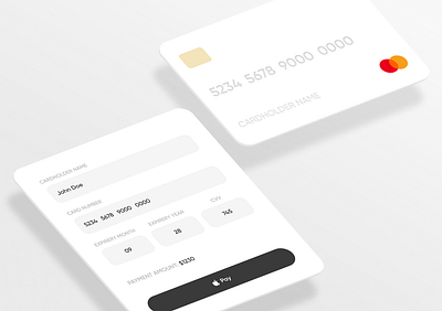 Credit card form illustration ui web