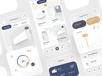 Mobile application for smart home control app design application design climate control control app dashboard control home automation mobile app mobile app design mobile application remote control saas smart device smart home smart home app smart home mobile app smart house smart security ui designer weather app wether app