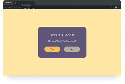 Minimal 2-Option Modal UI Design 2 option desktop minimal mobile modal ui web design