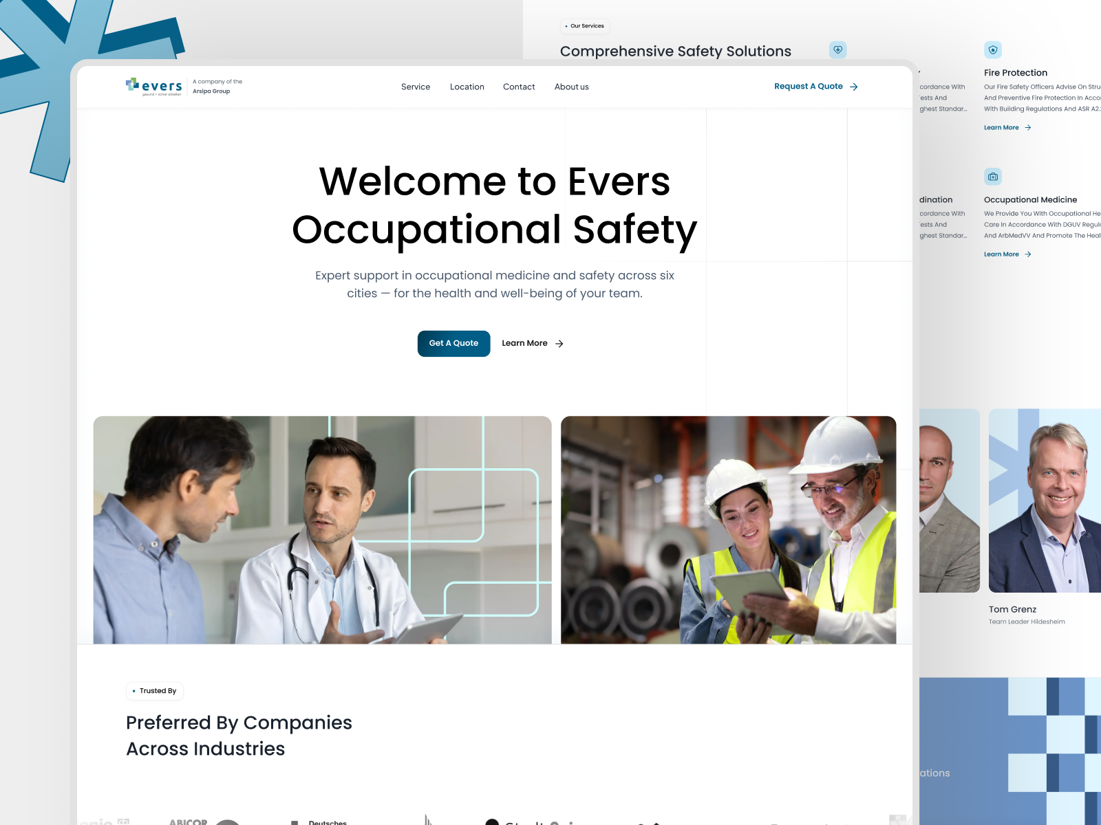 Evers - Occupational Health & Safety animation designinspiration figma graphic design inspiration landingpage ui uiux ux website