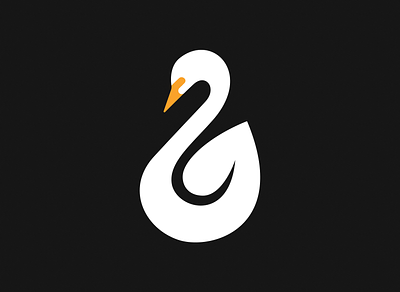Swan! bird brand brand identity branding goose icon illustration leaf logo logo design mark peak stork swan symbol white