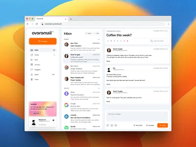 Email Inbox UI app dashboard design email inbox ui ux