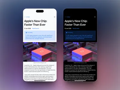 Mobile RSS Reader Article UI app design rss ui ux