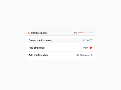 Complete profile button card clean figma graphic design interface minimalist neutral orange states steps ui user experience user interface ux white