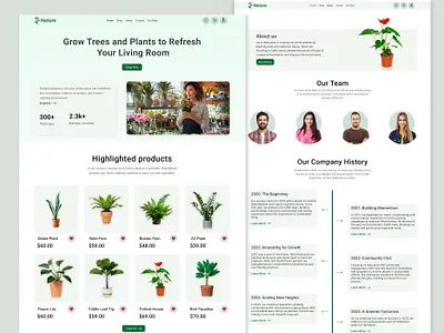 Modern Plant Shop E-commerce Website Design e commerce website figma landing page modern plant shop nature website ui online plant shop plant e commerce plant shop ui plant store design plant store ui ui ui designer uiux uiux designer