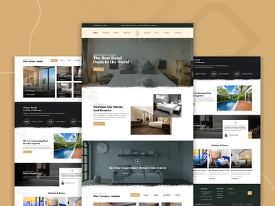 Hotel / Resort Booking Website adobe illustrator branding design graphic design hotel booking website illustration logo resort booking website typography ui uiux ux vector web design web development website website design wordpress