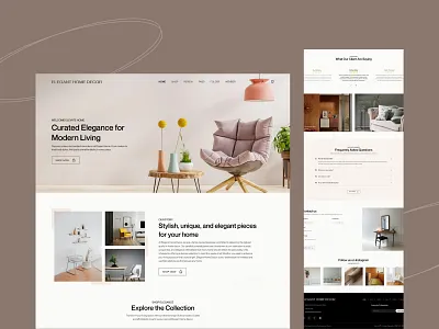 Home Decor / Furniture Ecommerce Website adobe illustrator branding design graphic design illustration interior design logo typography ui uiux user experience ux vector web design web development website wordpress