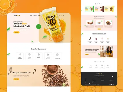 Café / Beverage Ecommerce Website adobe illustrator branding design figma graphic design illustration logo ui uiux ux vector web design web development website wordpress
