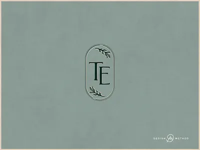 Photography Monogram Design — Custom TE Emblem nature inspired branding