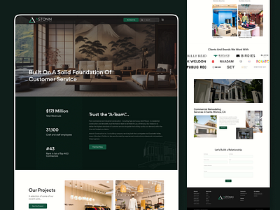 Construction & Remodeling Website adobe illustrator branding construction website design figma graphic design illustration logo real estate website typography ui uiux ux vector web design web development website wordpress
