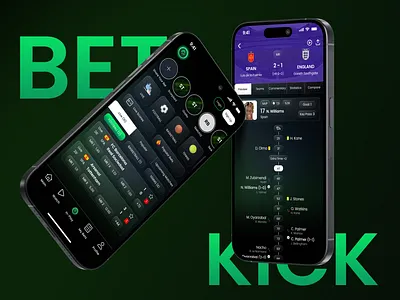 BetKick – Social Betting Experience betapp betting football livescore match result mobileapp soccer sportsbet uidesign uiux ux