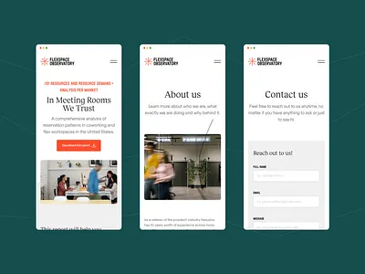 Flexspace Observatory – Mobile screens analytics branding clean data design design system homepage minimal mobile product visual responsive ui user experience user interface ux visual identity web website website design wordpress