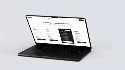 Pricing Page 3d animation branding graphic design motion graphics ui