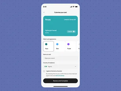 Customize crypto card (Flow 3) crypto product design ui web3