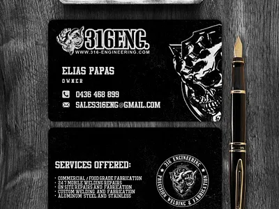 316 engineering business card design