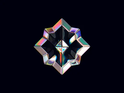Pulsing Star 3d animation colorful crypto dark galaxy glass illustration iridescent metal motion graphics nft pulsating pulse pulsing rainbow shining shiny spline star