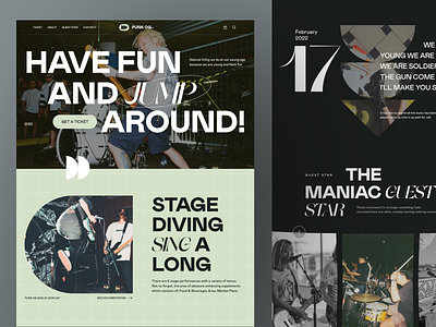 PUNK OG - Music Festival Website amazing awesome bold branding brutalism concert festival font gigs inpiration metal music out of the box outside the box outstand outstanding swiss style swizz style typography user experience