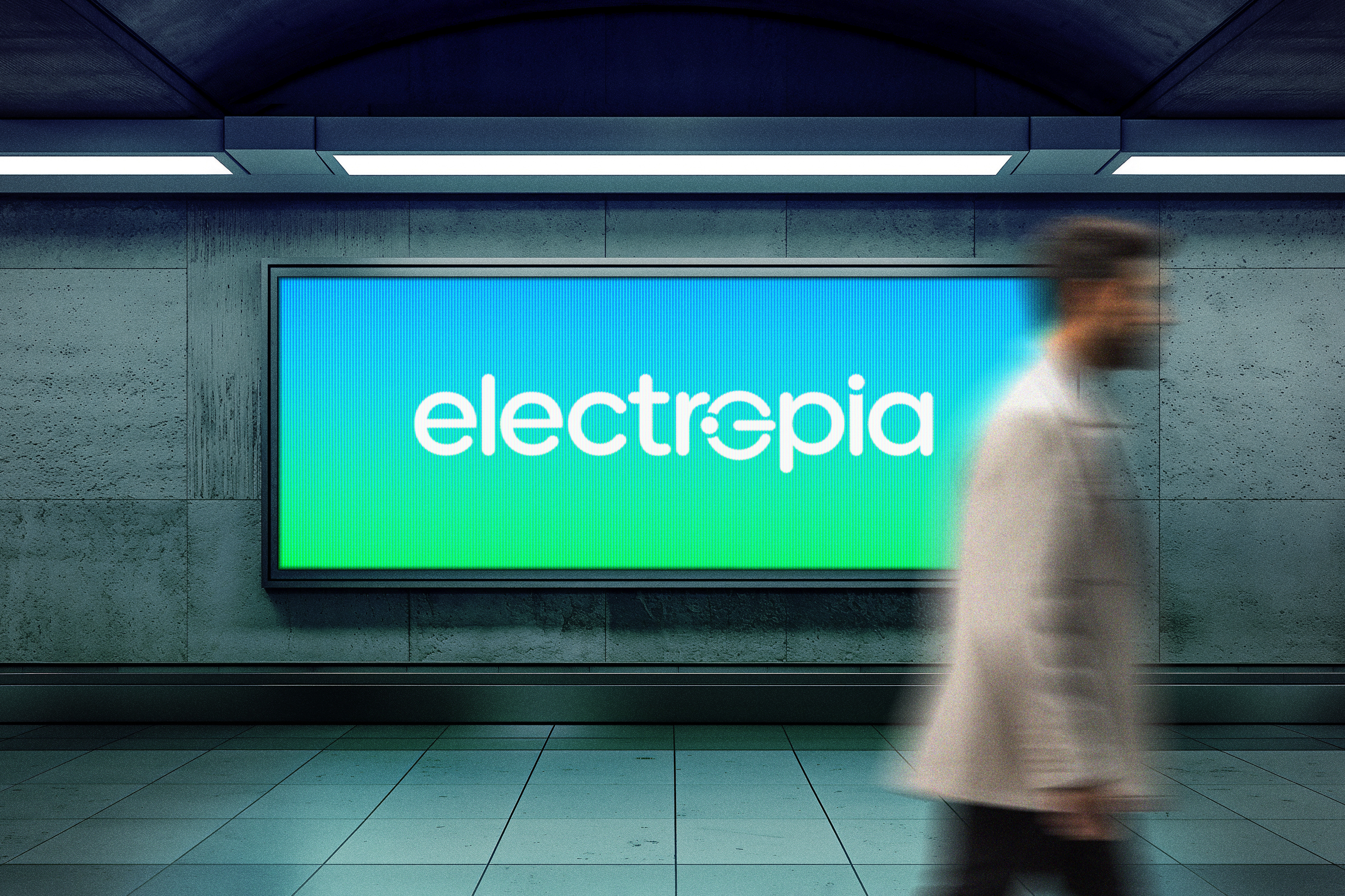 Example of electropia, futuristic electronic Brand Identity Design.
