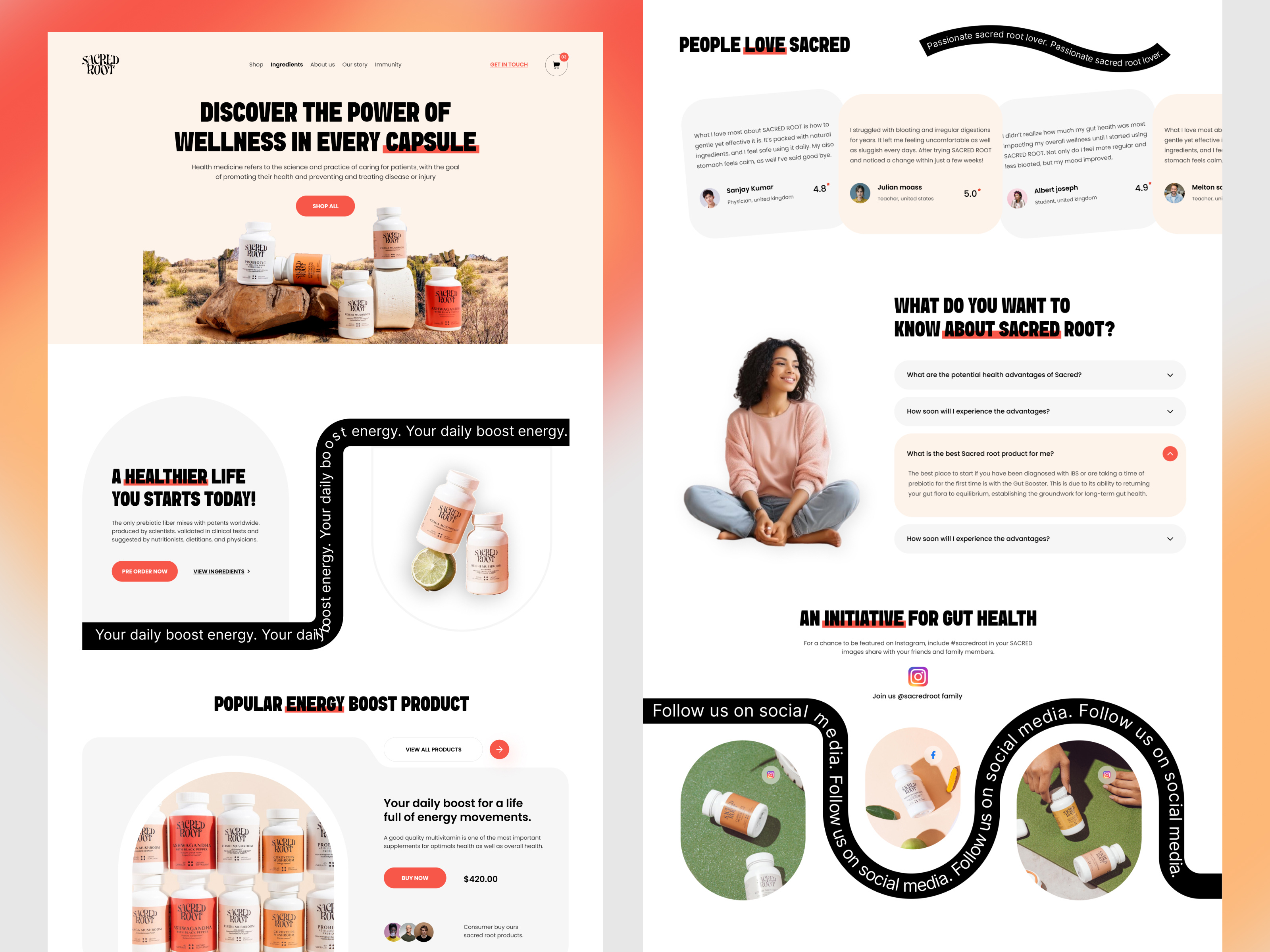 Example of Landing Page Design / Homepage Design