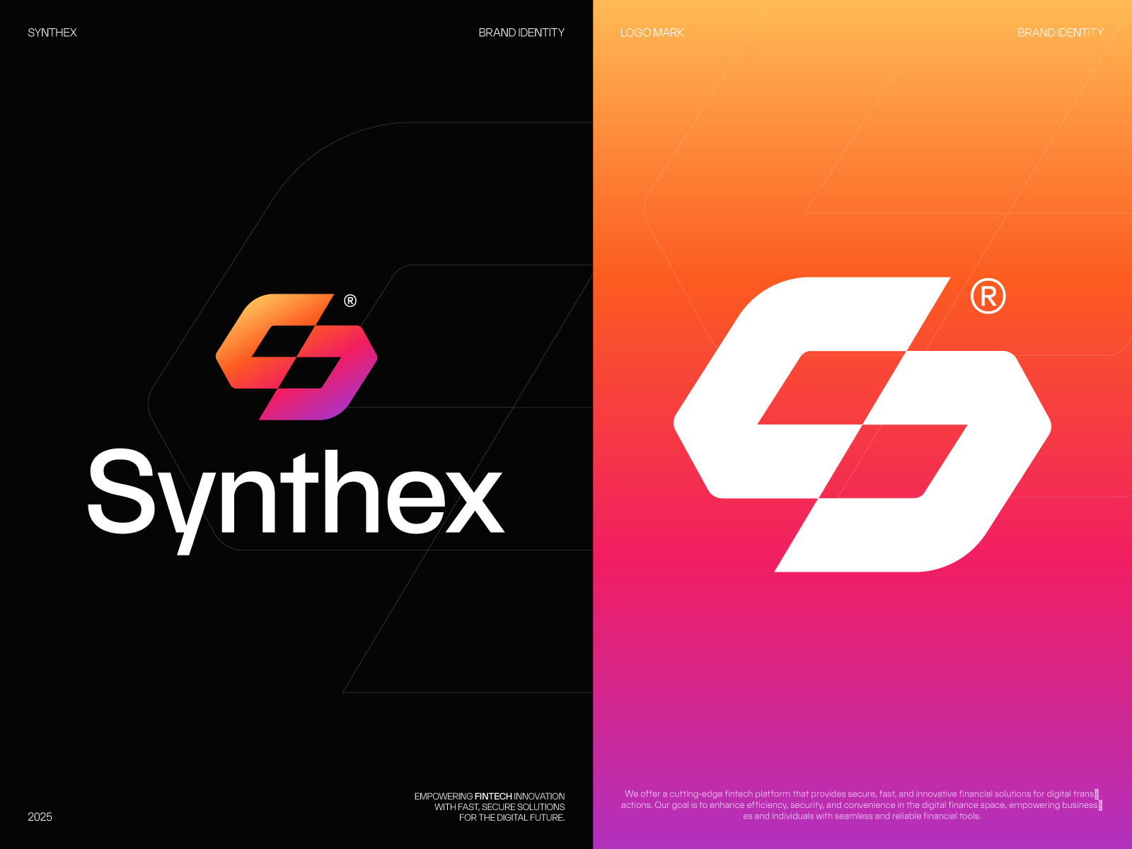 Example of Letter S finance logo, fintech logo, startup tech logo design
