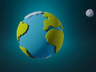 Rocket Launch from Earth 3d 3d art 3d art work 3d model 3d visual abstract design earth earth 3d explore galaxy illustration moon motion graphics rocket rocket 3d rocket launch space space exploration