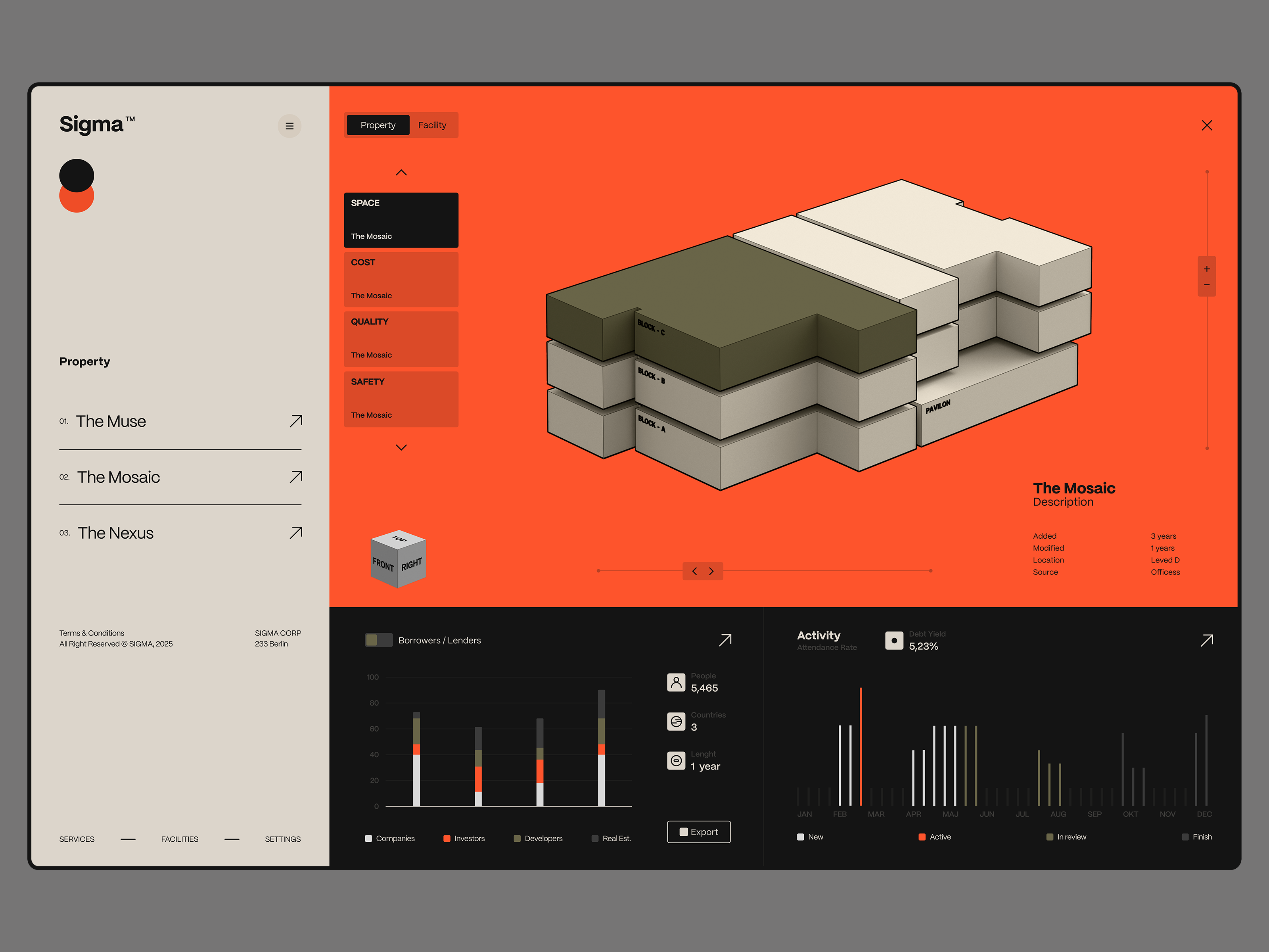 Streamlining Spaces: Property & Facility Management Dashboard appdesign clean communication dashboard design facilitymanagement intuitive management modern propertymanagement realestate reporting software technology ui ux