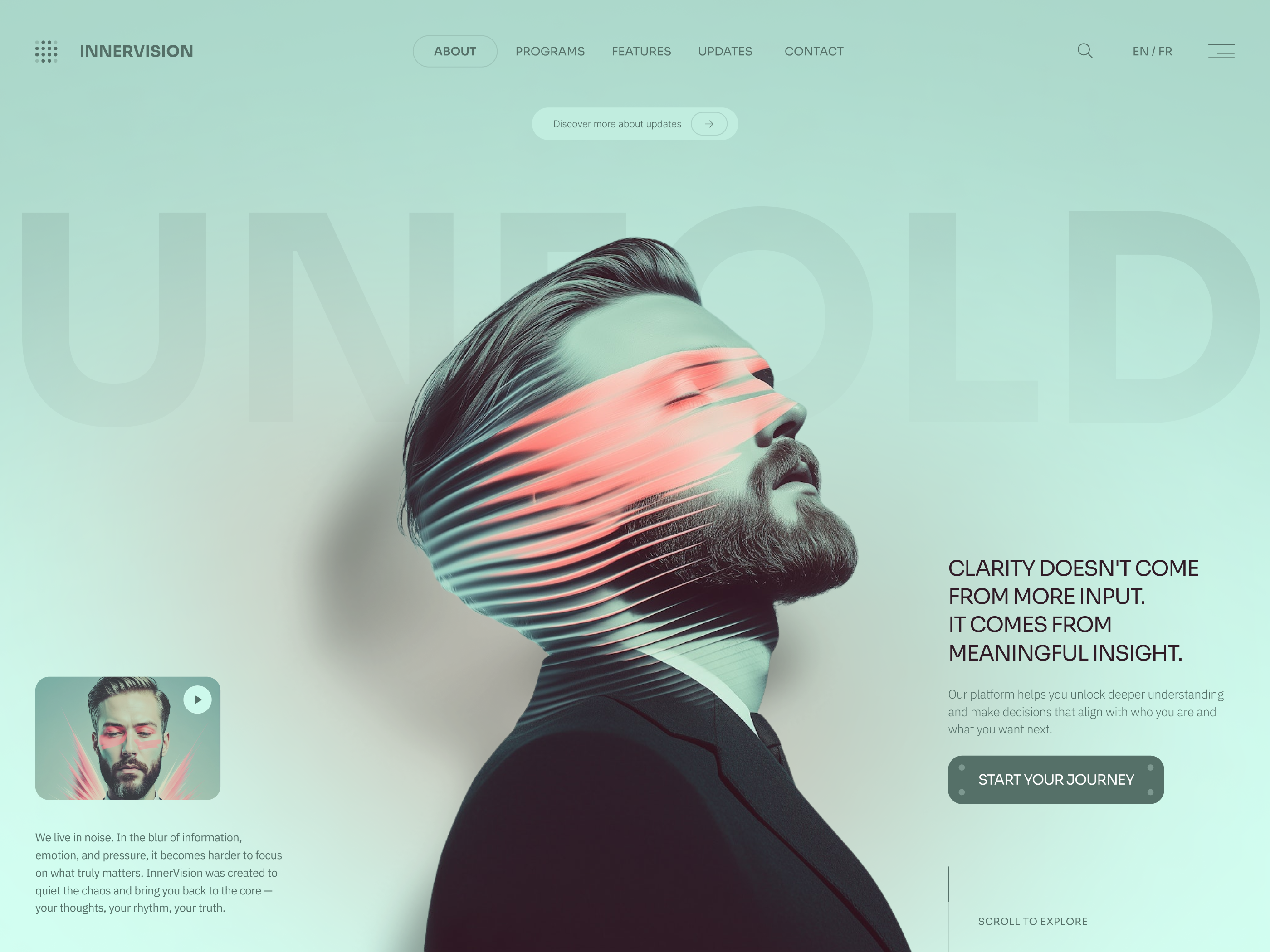 Innervision / Web / Brand creativeprocess designinspiration futureofdesign futuristicdesign minimal modernwebdesign visual story