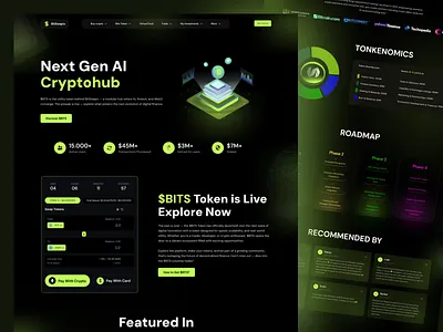 AI Cryptohub Presale Website ai ai agent ai blockchain ai crypto ai platform ai presale blockchain chatbot crypto crypto launch cryptocurrency design landing page meme coin web design