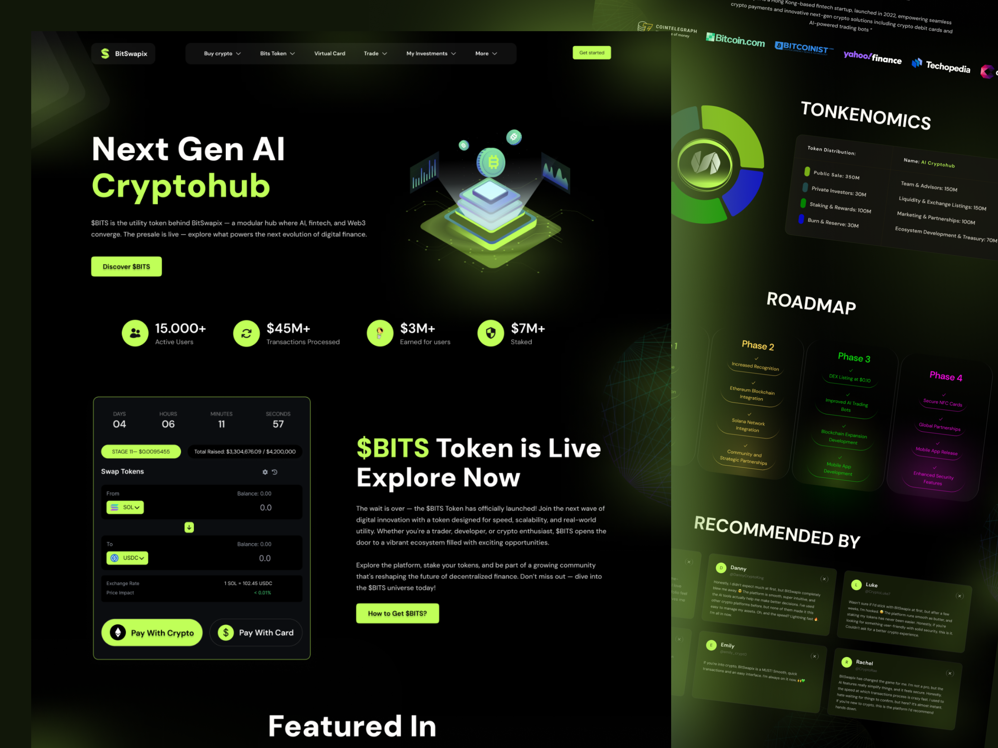 Example of Crypto Landing Page