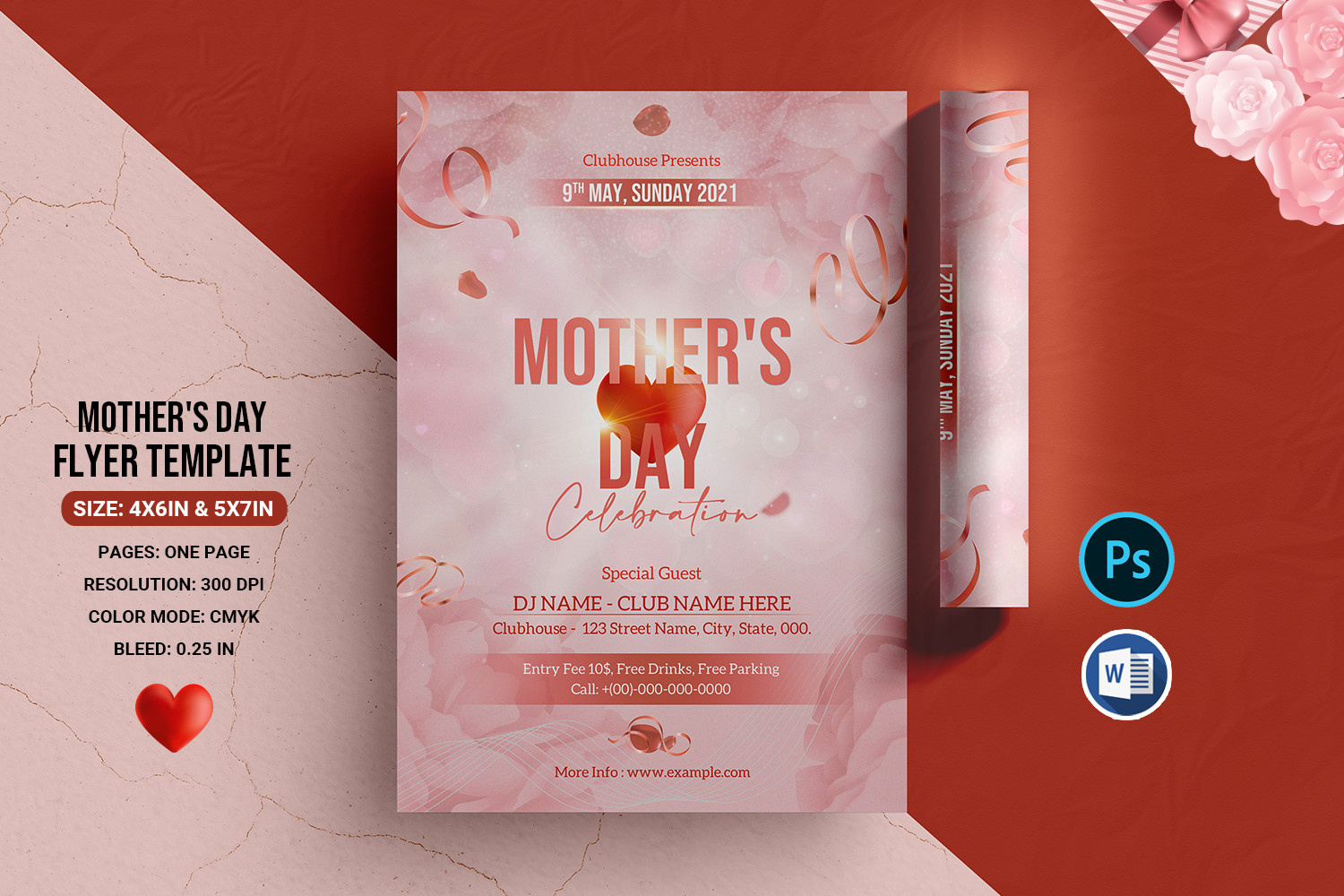 Mother's Day Party Flyer Template editable invitation mother day celebration mother day party mothers day party party flyer party invite pritnable