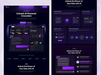 Innofy — Business AI Website ai prompt ai saas ai solution ai website business ai business landing page business website design landing page saas saas landing page saas website uiux web web design website
