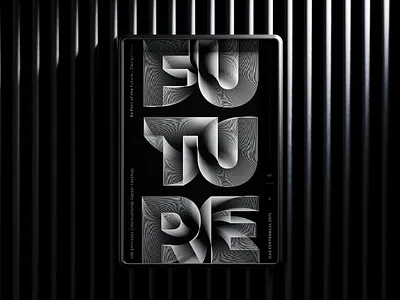 Future typography poster custom letters design graphic design poster posterdesign typedesign typography