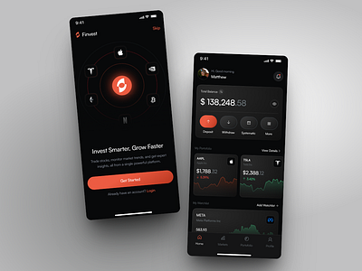 Investment app concept concept dailyui design fintech graphic design illustration investment investment app stocks
