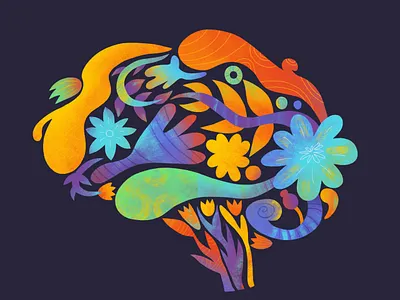 Brain full of ideas brain idea illustration inspiration mental mind procreate