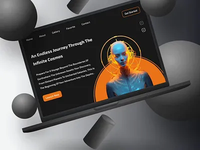 Hero Section for Web Projects 🛸👽 creative design dark mode figma hero section interface design modern ui ui design ux design web design