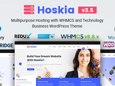 Hoskia | Multipurpose Hosting WordPress with WHMCS Theme backup hoskia hosting wordpress vps