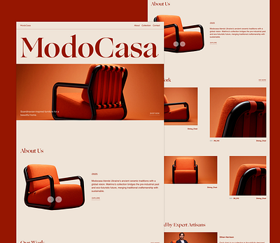 Furniture - Landing Page chair chair ecommerce chairlandingpage ecommerce furniture furniture ecommerce furniture landing page furniturelandingpage home interior interiordesign landingpage orange ui