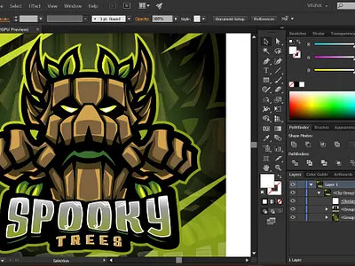 Spooky Trees Esport Mascot Logo Design esport game design game logo illustration mascot logo monster monster trees myth