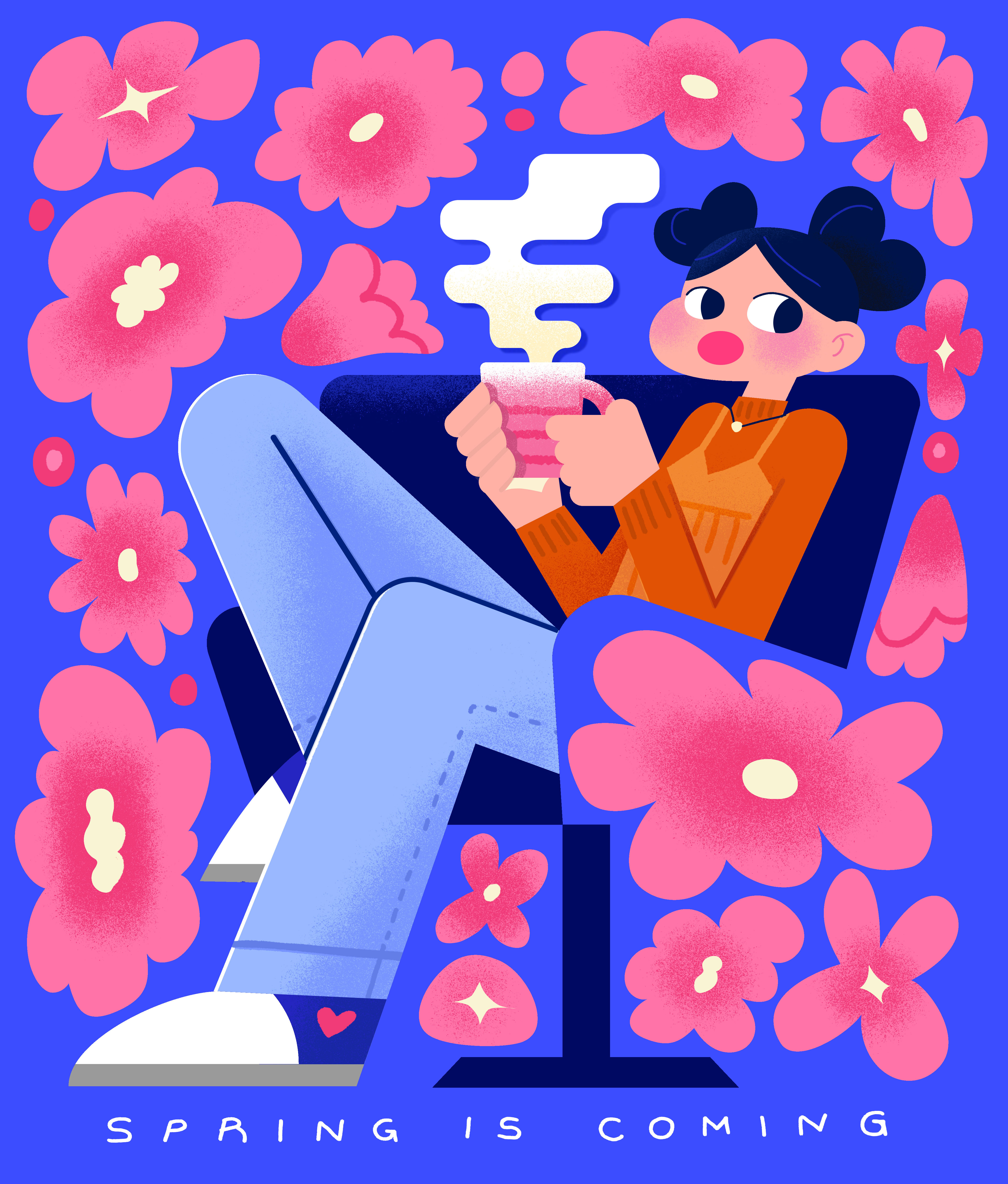 spring is coming brandingillust flower flowerillust graphic design illstrator illust illustration springillust