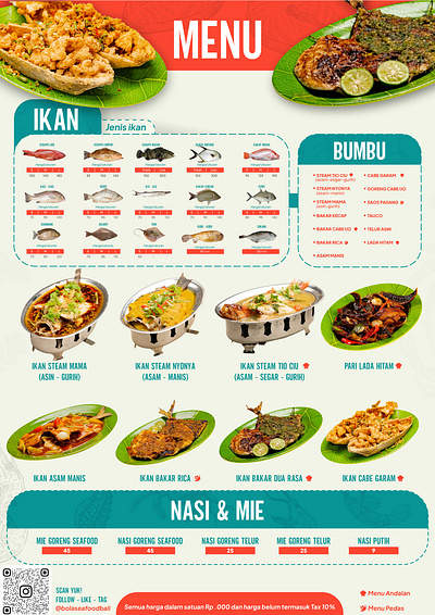 Menu Design graphic design