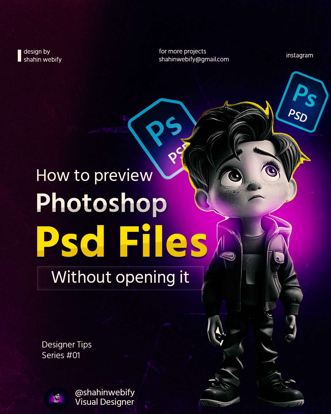 Preview Photoshop PSD Files Without Opening – Designer Tips #01