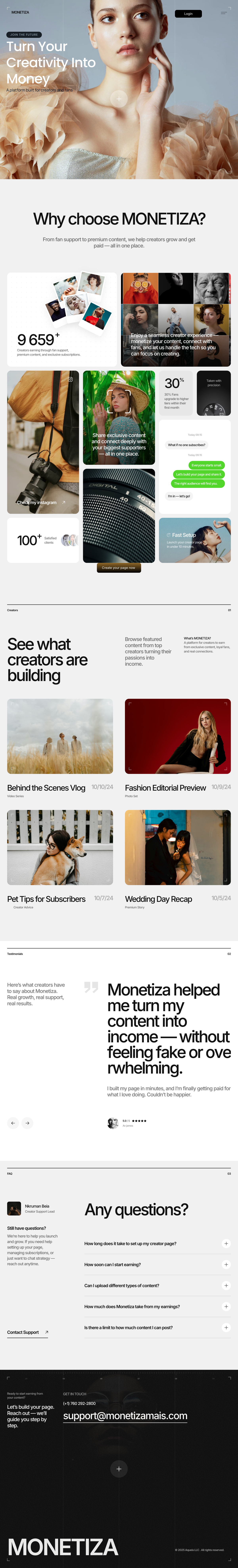 Creator Platform- Design & Development content creator tools creator economy creator platform custom react app framer developer mobile application mobile responsive product design saas platform ui web application web design