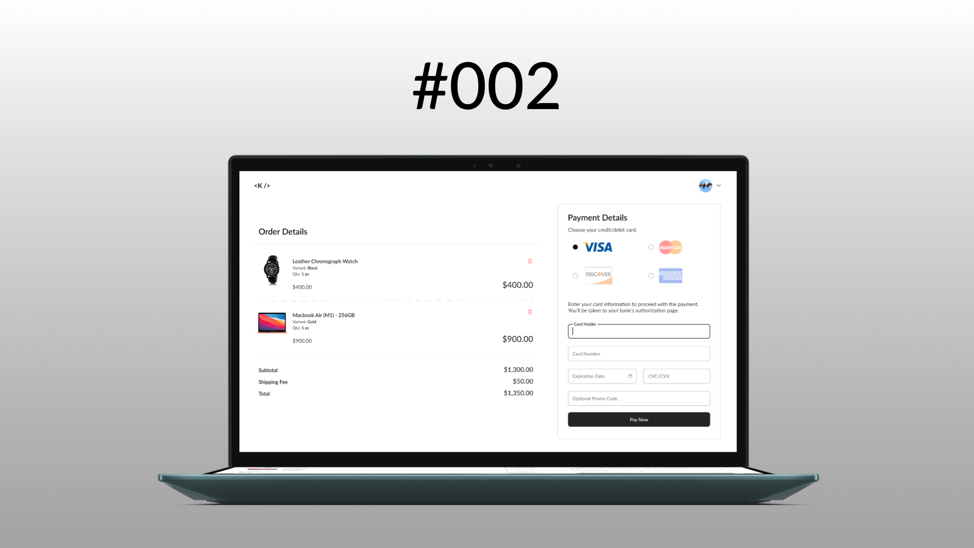 Credit Card Checkout #DailyUI #002 #KinWebb credit card checkout design frontend homepage kinwebb minimalist ui web design