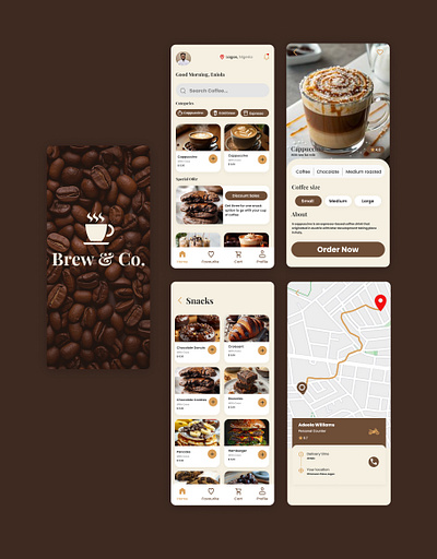 Brew & Co app art branding design graphic design illustration logo typography ui ux