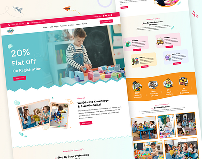 🎈New Exploration - Kids Learning Website UI!