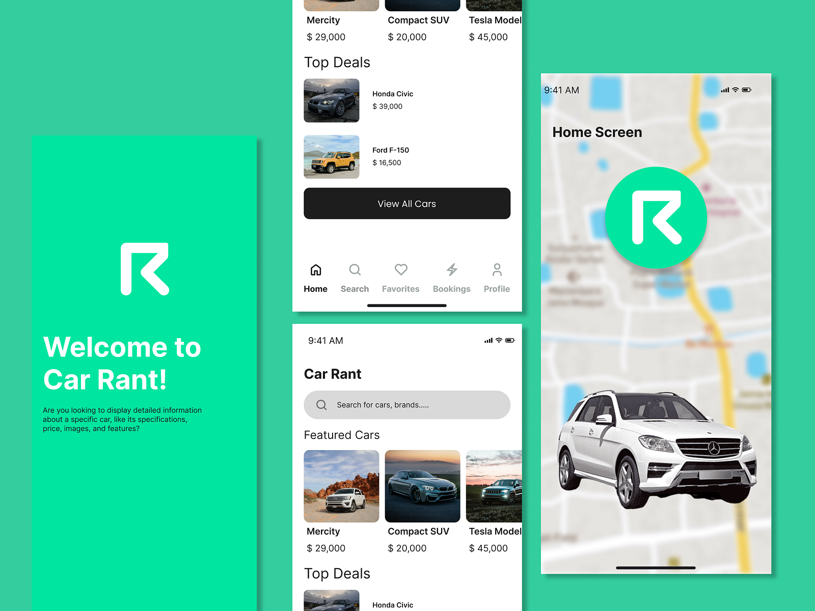 Car Rant Mobile App Design by Tihan Miah on Dribbble
