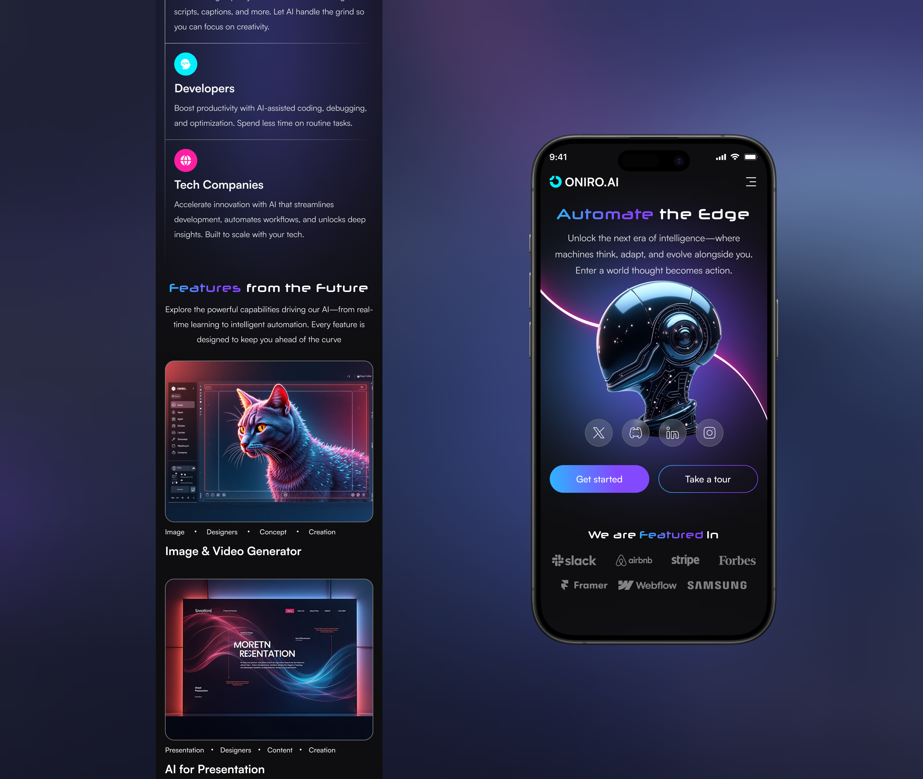 Example of Website Landing Page Design.
